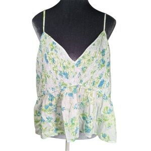 bp Nordstrom Smocked Floral Cropped Camisole NWT